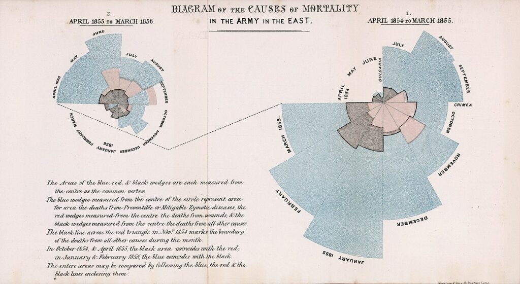 Diagram of the causes of mortality in the army in the East