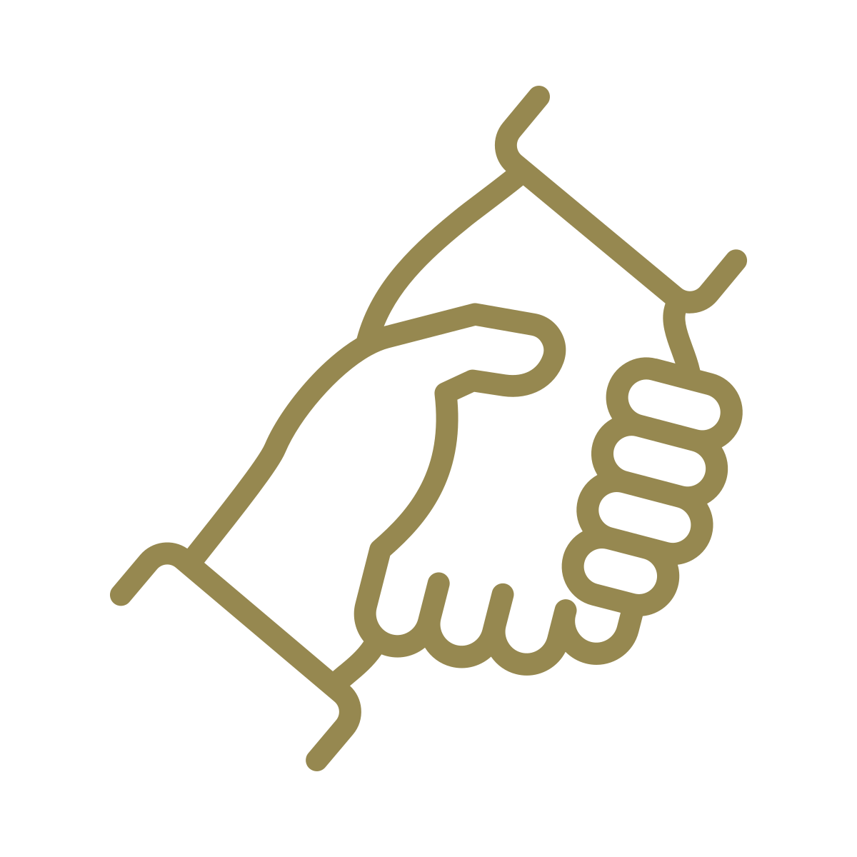 Deux mains se serrent